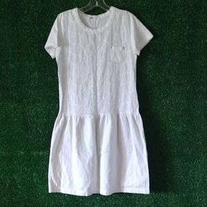 White Short Sleeve Dress